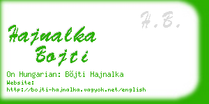hajnalka bojti business card